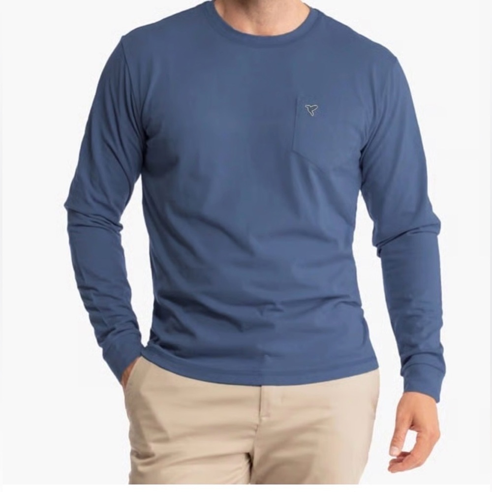 Birddogs men's long sleeve pocket t-shirt blue L